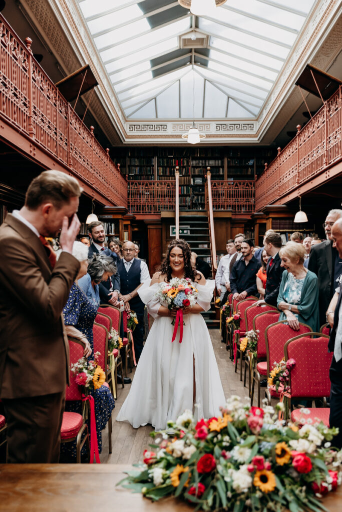 The Leeds Library wedding ceremony