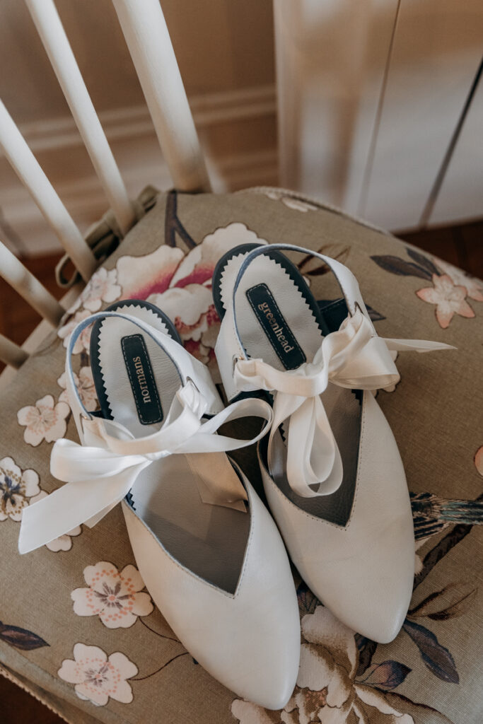 Personalised handmade wedding shoes at The Normans York