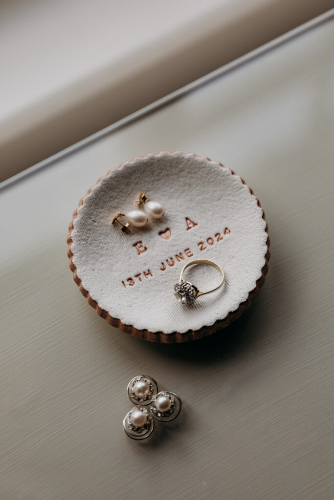 Wedding jewellery details at The Normans York