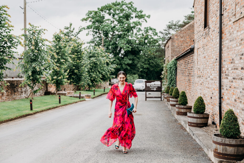 Bridesmaid running at The Normans York