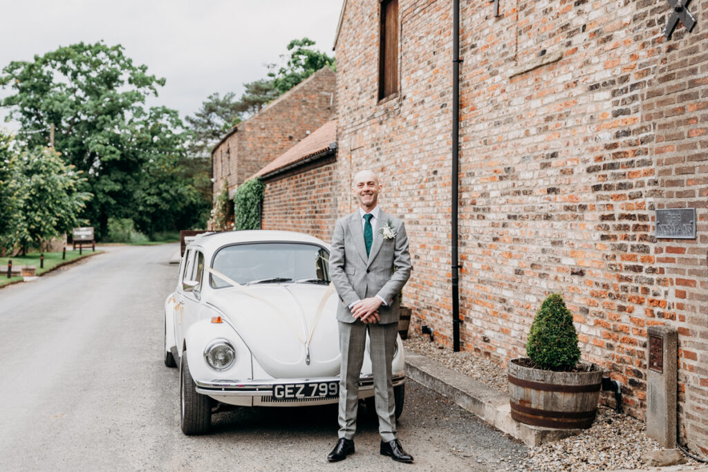 Dad waiting for bride at The Normans York