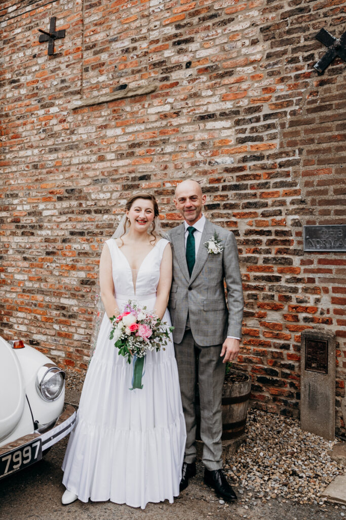 Bride and her dad at The Normans York