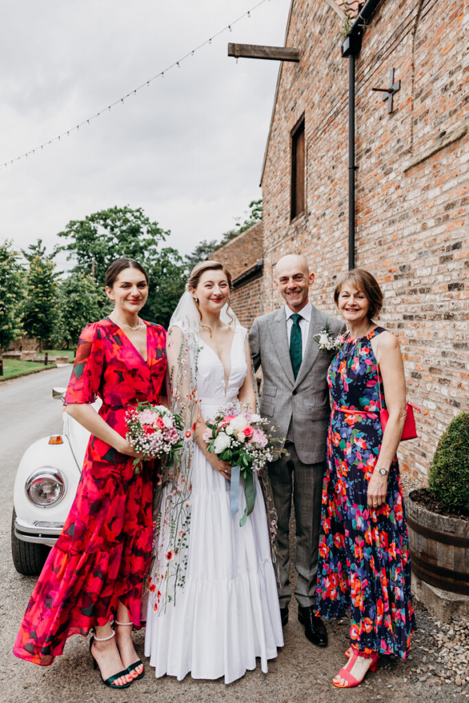 Bride's family before ceremony at The Normans York
