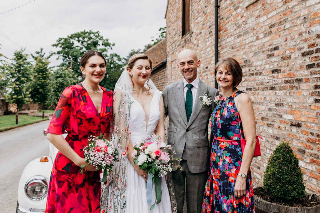 Bride's family before ceremony at The Normans York