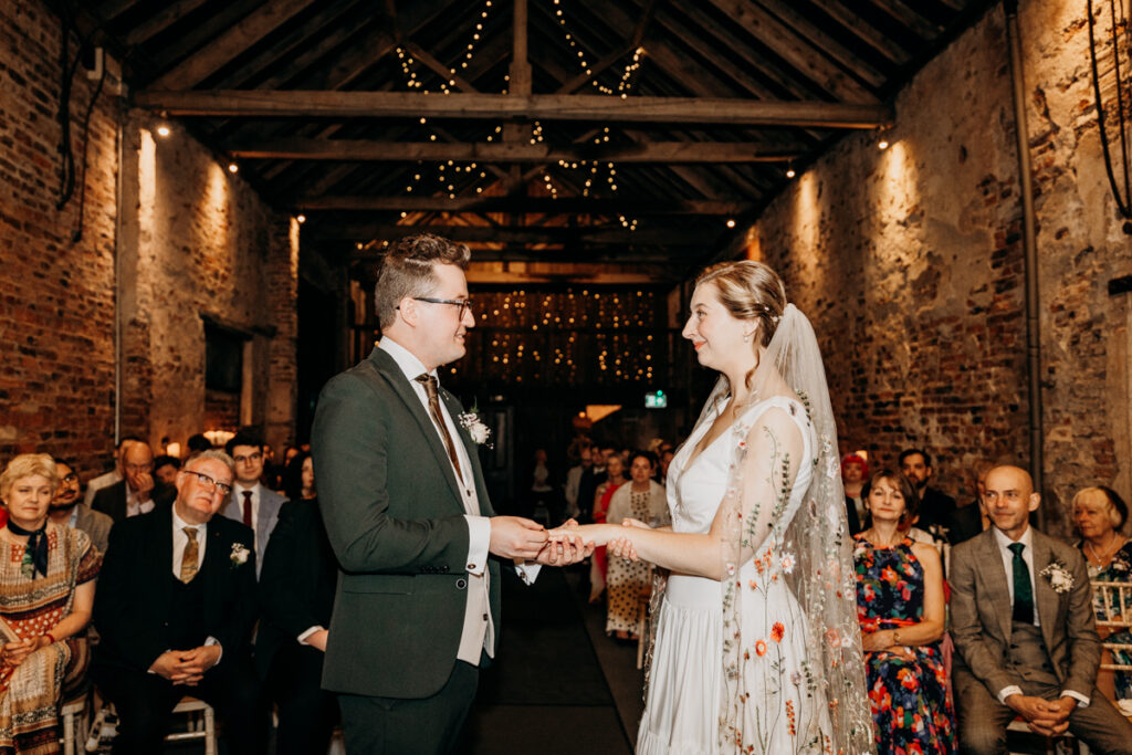 Wedding vows at The Normans York