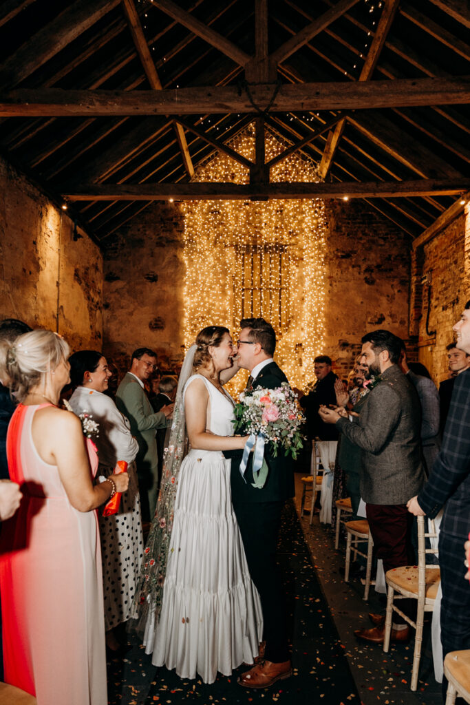 Bride and groom confetti shot at The Normans York
