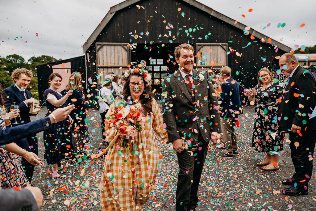 Confetti throw at The Giraffe Shed
