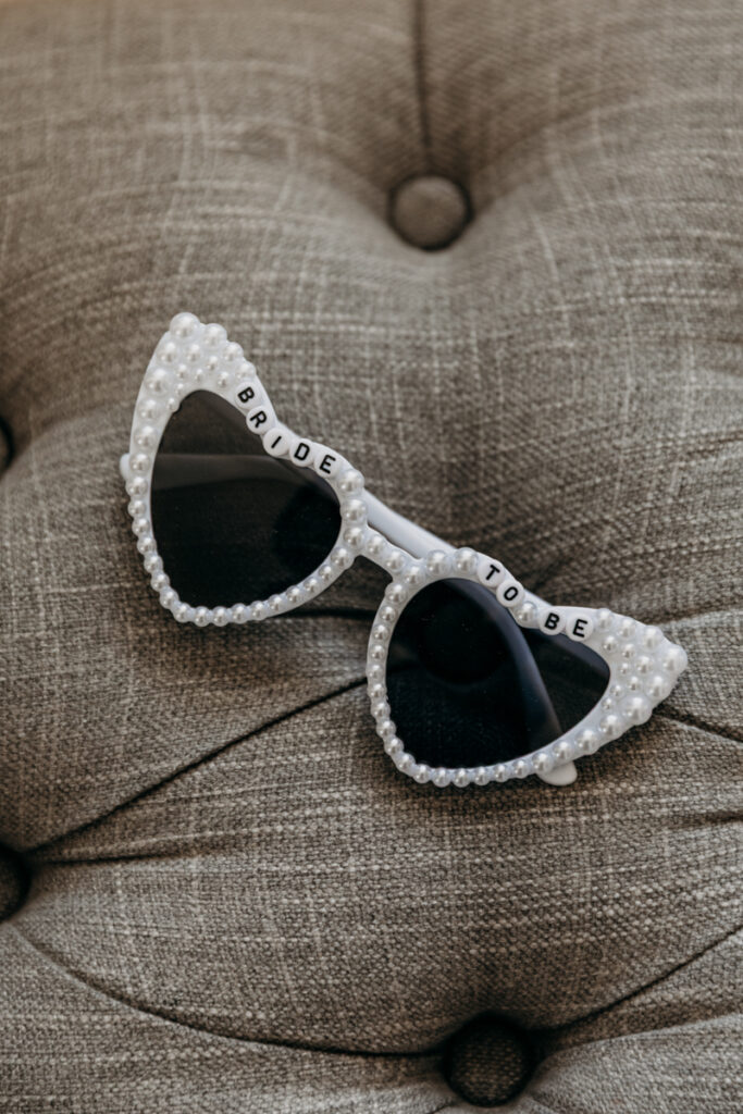 Bride heart glasses at Thicket Priory
