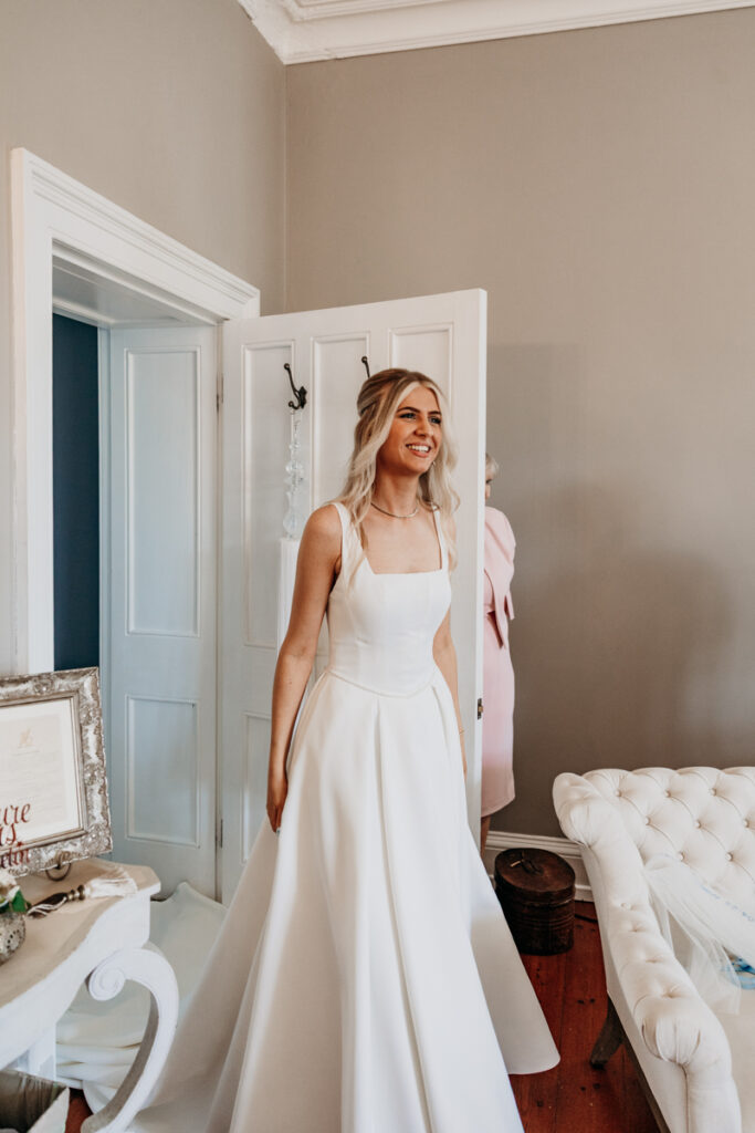 Bride dress reveal at Thicket Priory