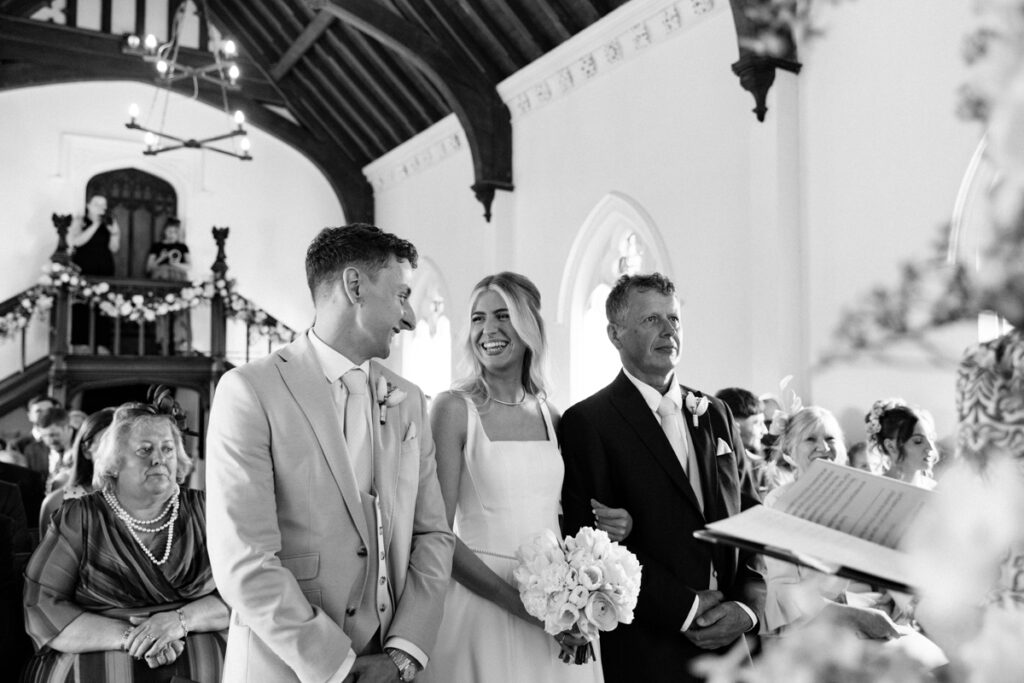 Wedding ceremony at Thicket Priory