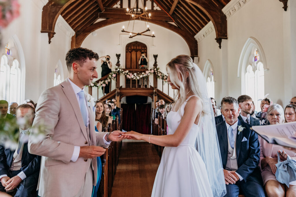 Wedding ceremony at Thicket Priory