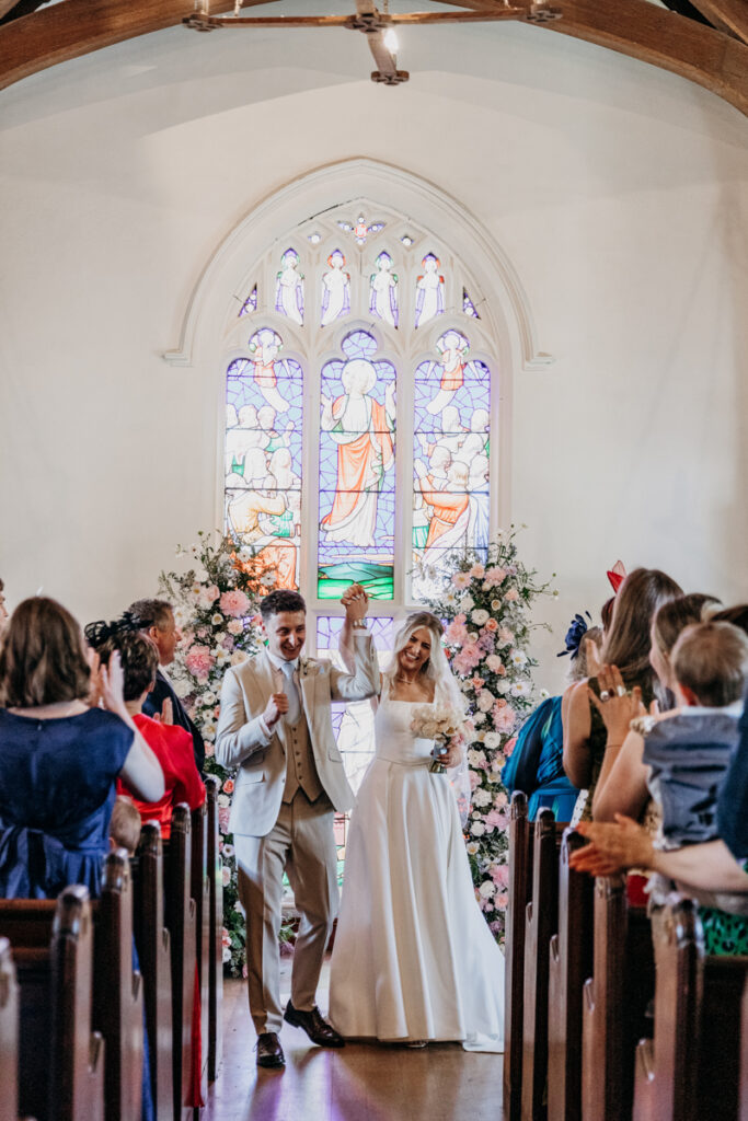 Just married at Thicket Priory