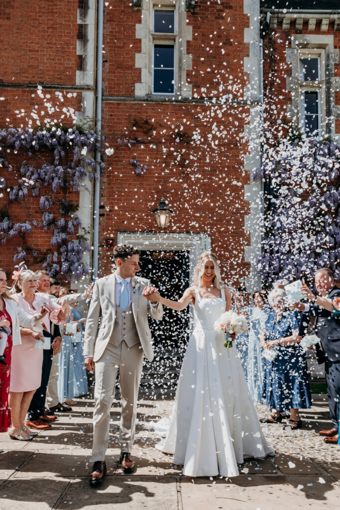 Confetti shot at Thicket Priory