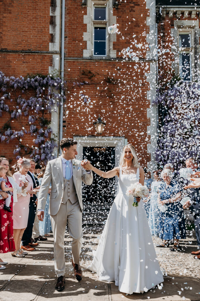 Confetti shot at Thicket Priory