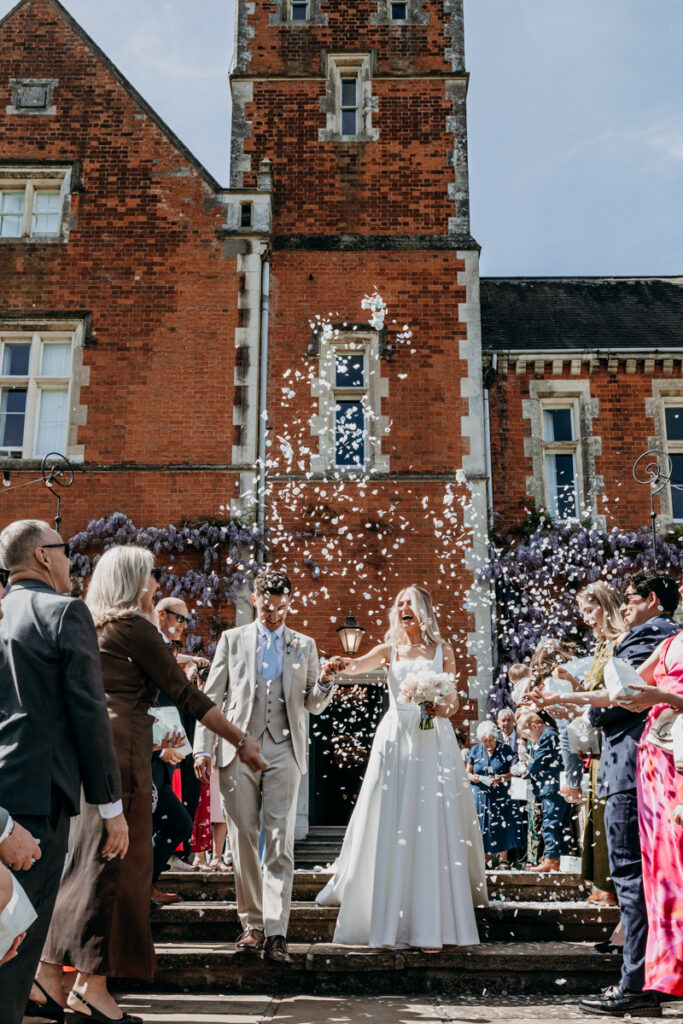 Confetti shot at Thicket Priory
