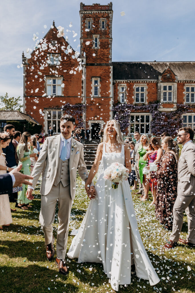 Confetti shot at Thicket Priory