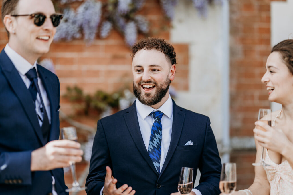 Guests smiling at Thicket Priory