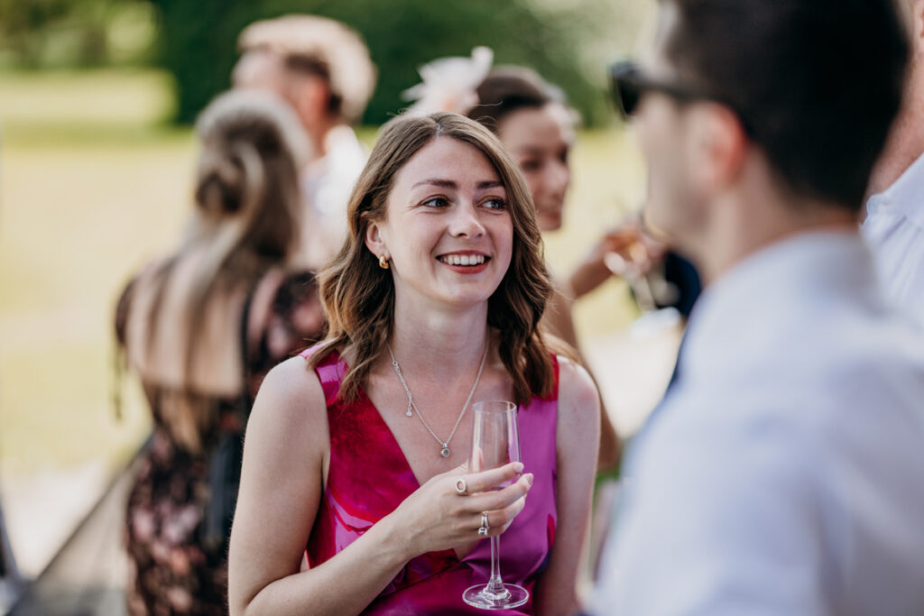 Guests smiling at Thicket Priory