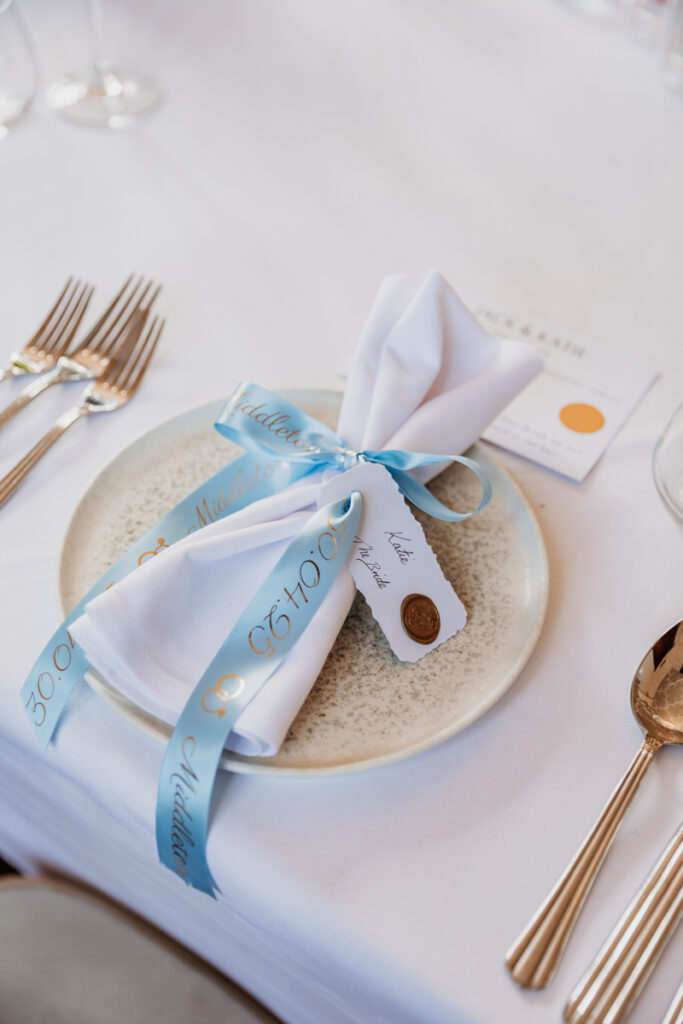 Table place settings at Thicket Priory
