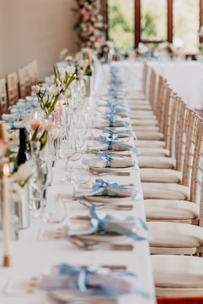 Long tables at Thicket Priory