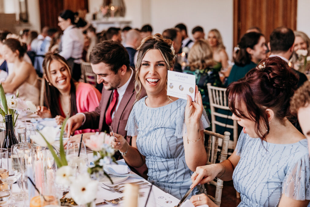 Wedding scratch cards at Thicket Priory