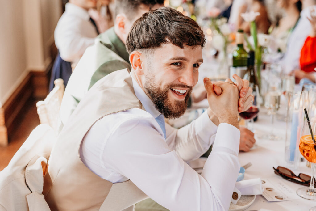 Guests smiling at Thicket Priory