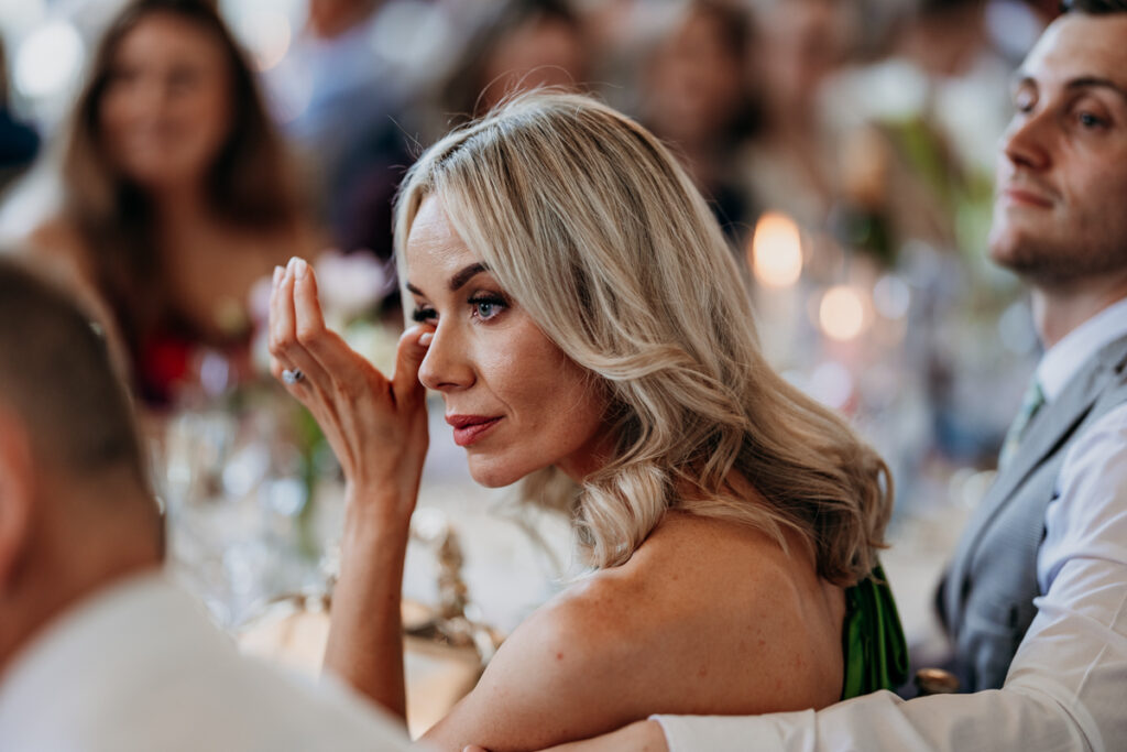 Guests crying at Thicket Priory