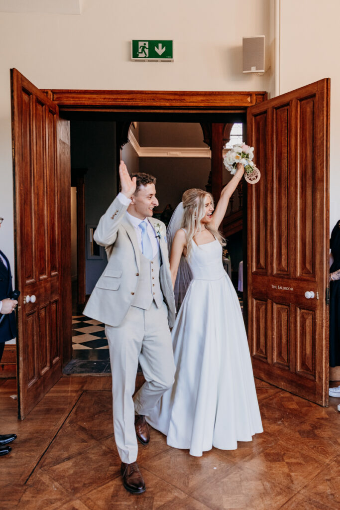 Bride and Groom entrance at Thicket Priory