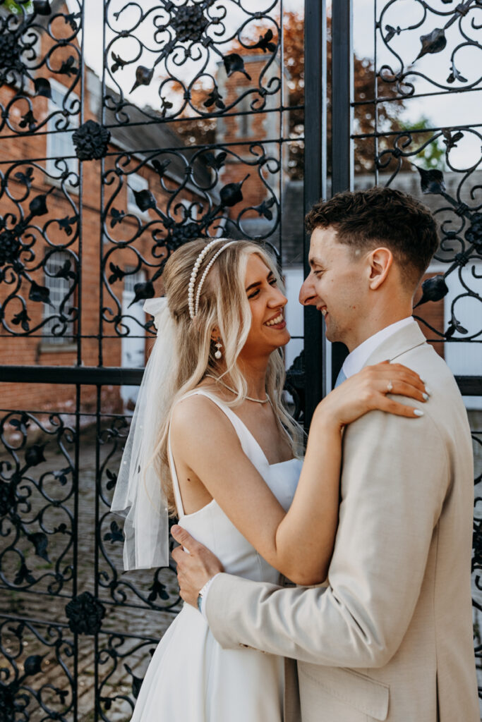 Bride and Groom at Golden Hour at Thicket Priory