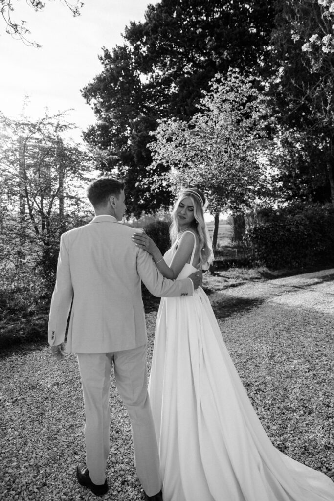 Bride and Groom golden hour at Thicket Priory
