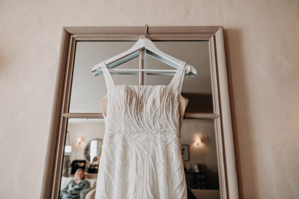 Dress hanging at Middleton Lodge
