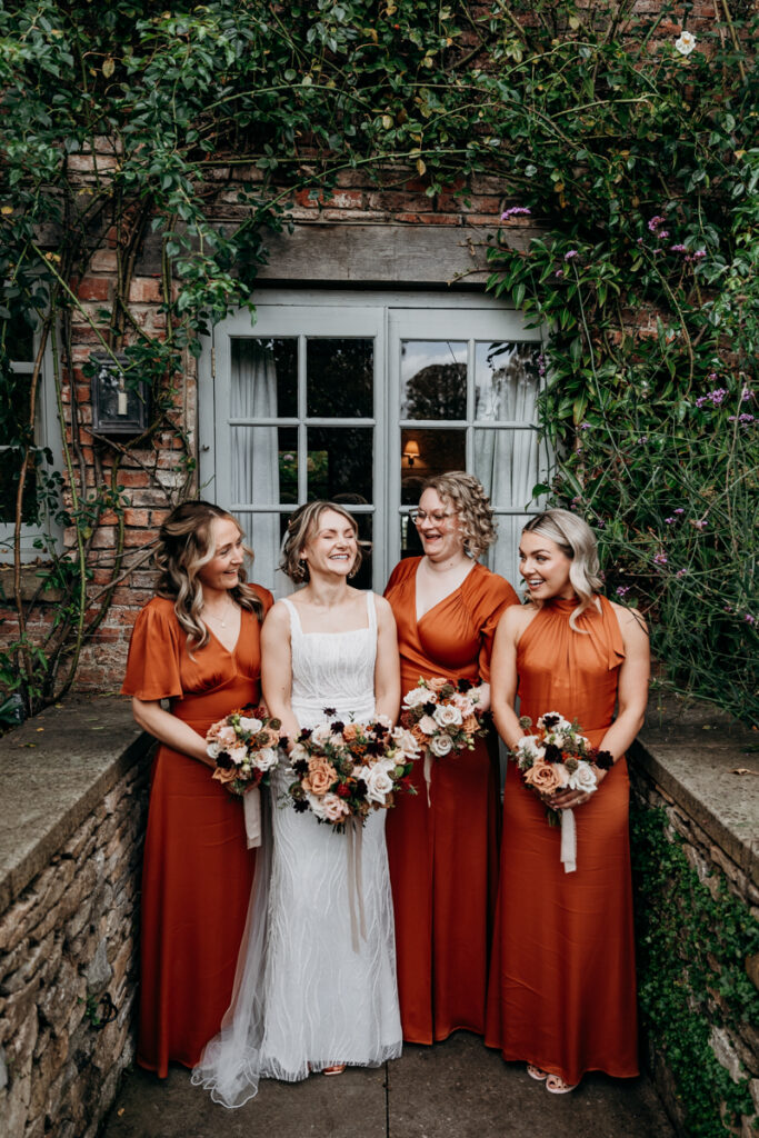 Bride and bridesmaids at Middleton Lodge