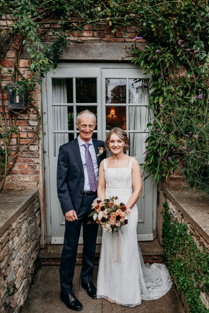 Bride and father at Middleton Lodge