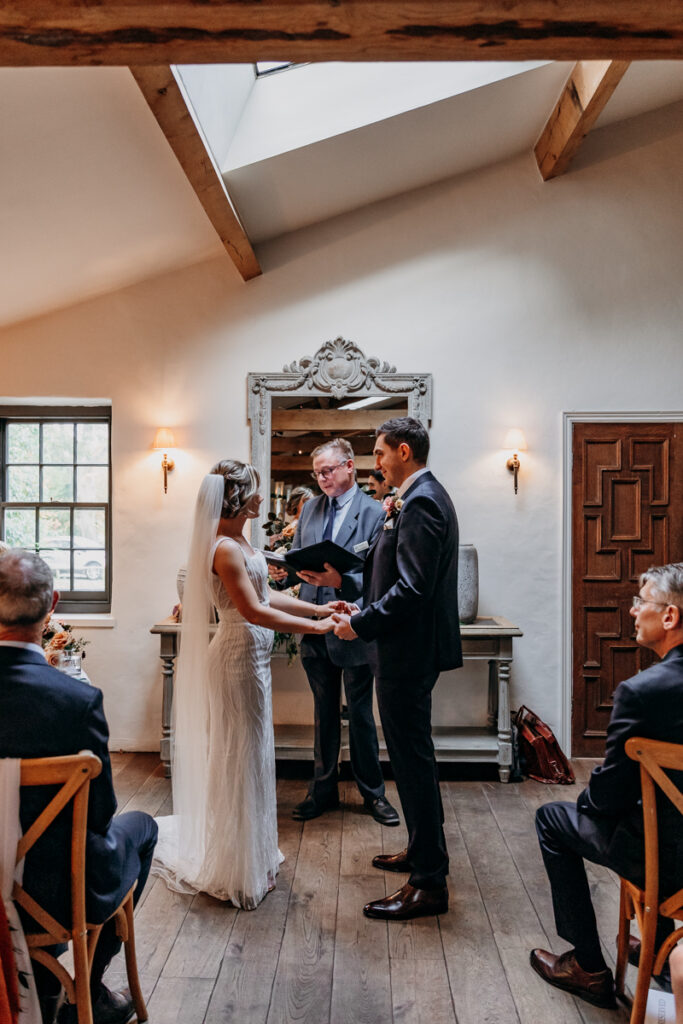Wedding ceremony at Middleton Lodge