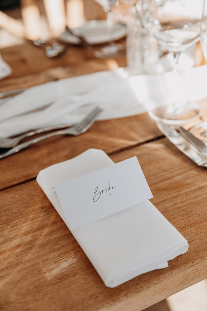 Table places at Middleton Lodge
