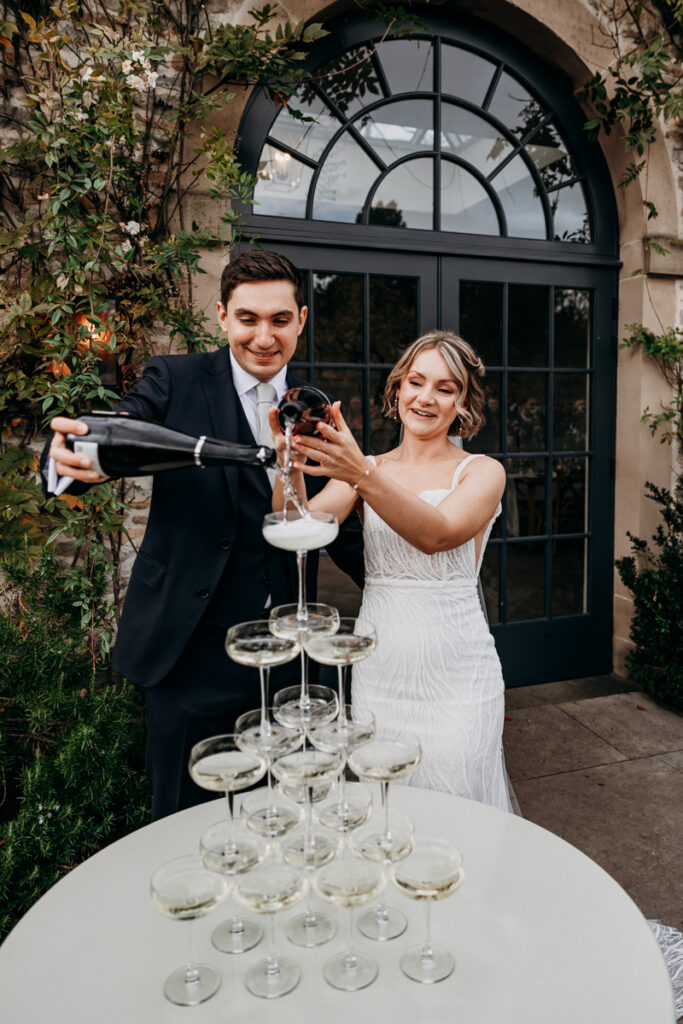 Champagne tower at Middleton Lodge