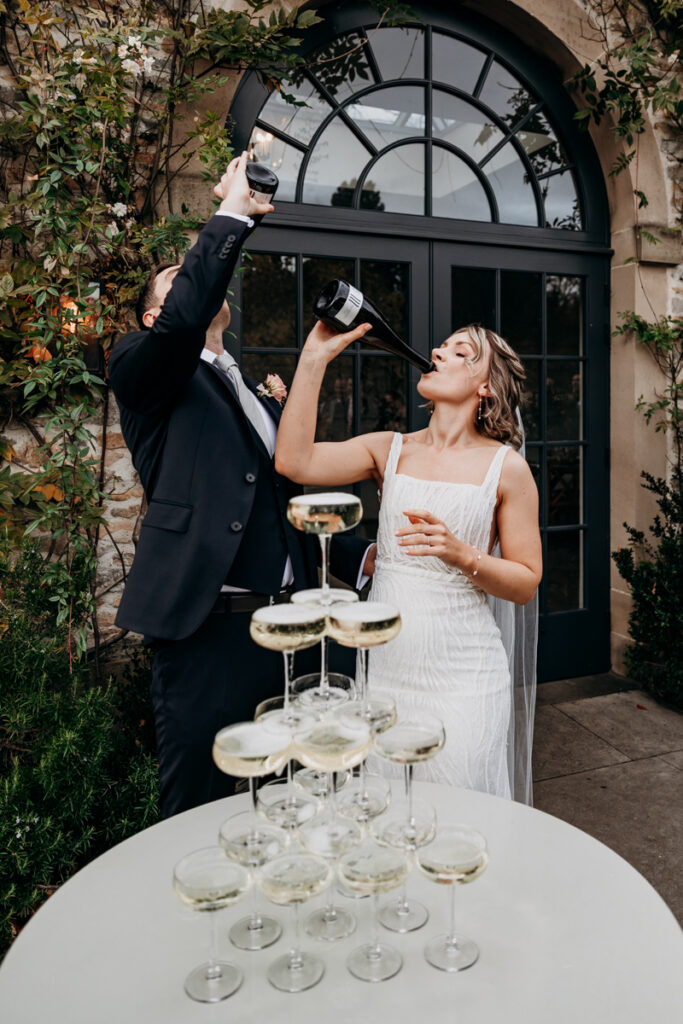 Champagne tower at Middleton Lodge