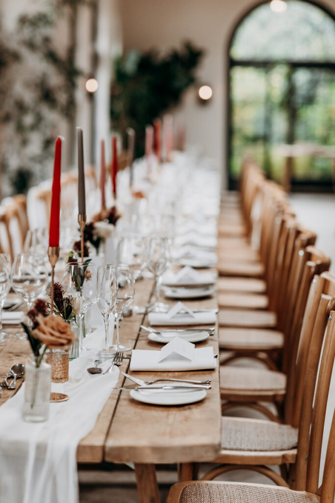 Table decor at The Fig House at Middleton Lodge