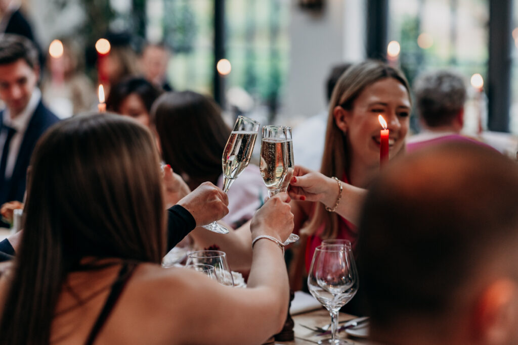 Champagne toast at Middleton Lodge