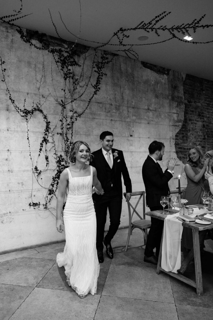 Bride and groom in The Fig House at Middleton Lodge