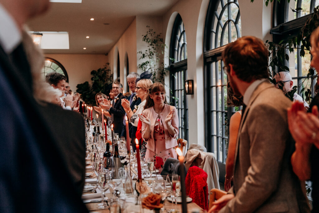 Guests clapping at Middleton Lodge