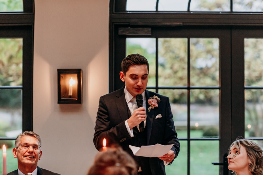 Groom's speech at Middleton Lodge