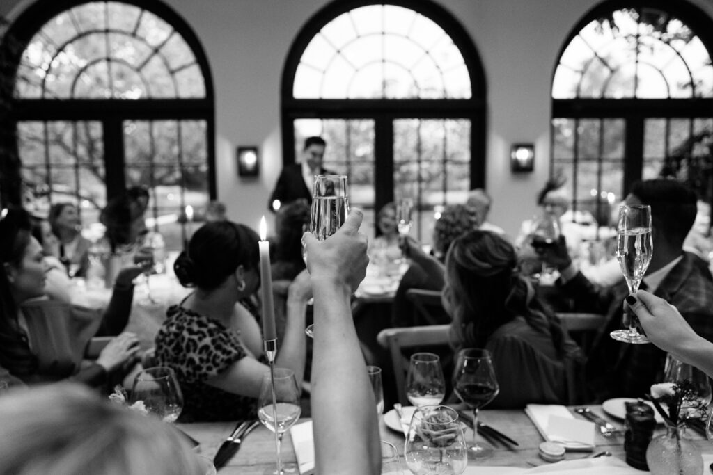 Champagne toast at Middleton Lodge
