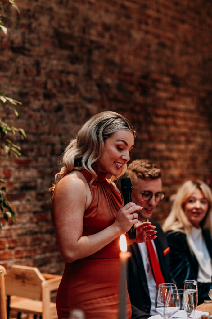 Bridesmaid's speech at Middleton Lodge