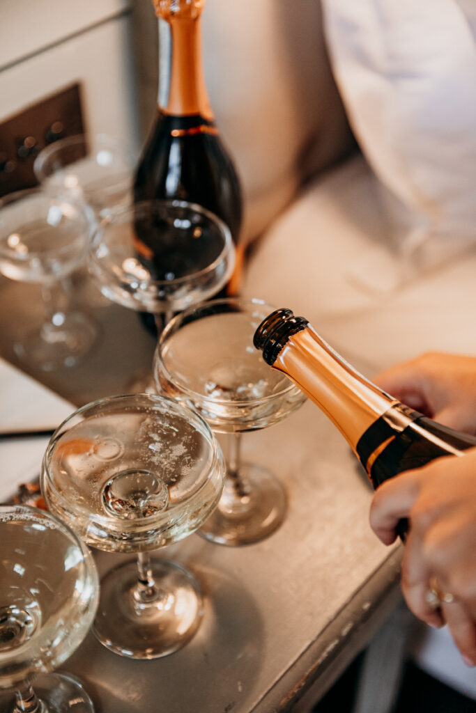 Pouring champagne